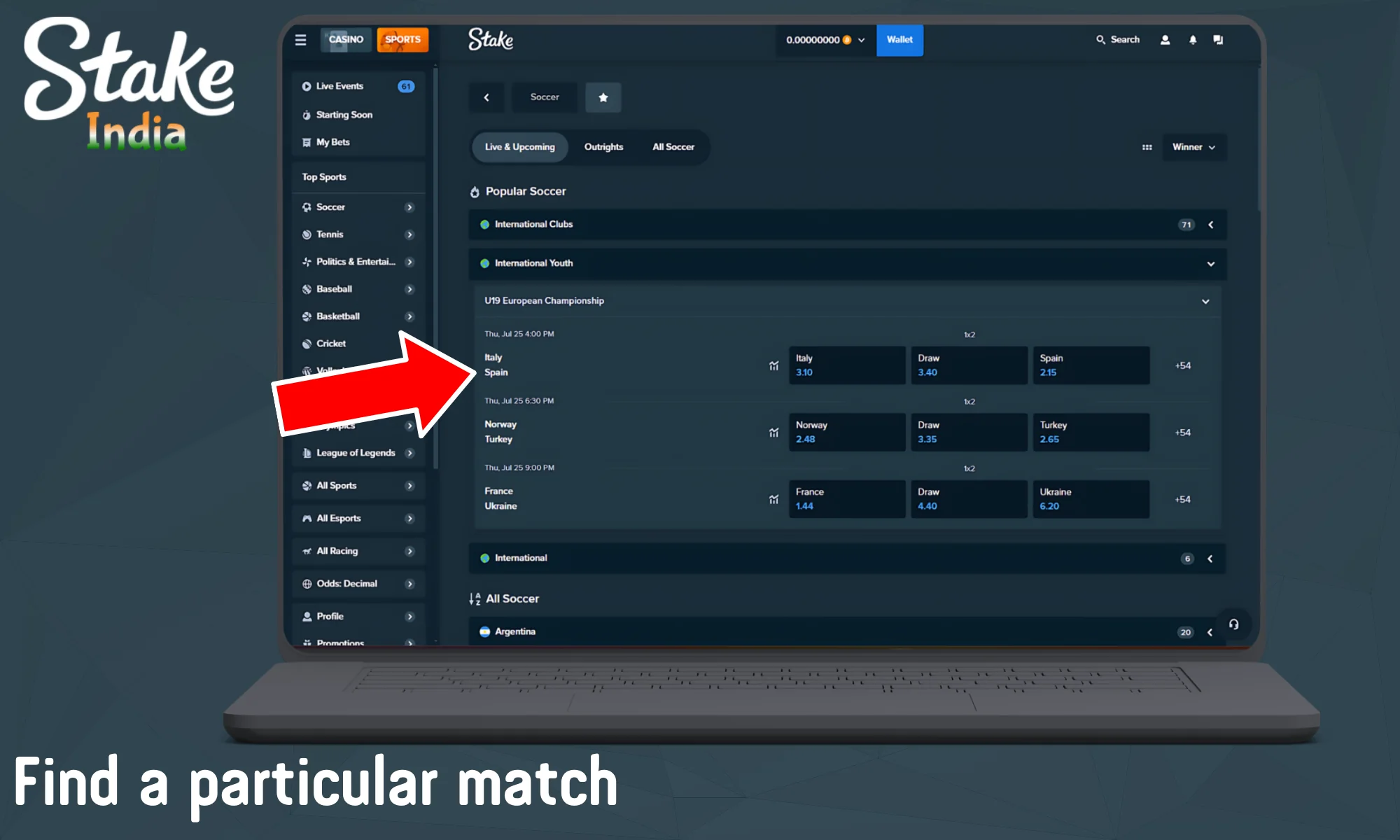 Find a particular match